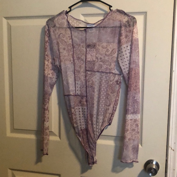 Rue 21 purple transparent bodysuit - Picture 1 of 3